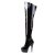 Pleaser Bota Alta DELIGHT-3010 Negro Elástico Charol EU-39 / US-9