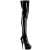 Pleaser Bota Alta DELIGHT-3011 Negro Elástico Charol EU-35 / US-5