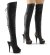 Pleaser Bota Alta DELIGHT-3019 Negro Cuero Sintético EU-41 / US-11