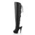 Pleaser Bota Alta DELIGHT-3019 Negro Cuero Sintético EU-35 / US-5