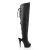 Pleaser Bota Alta DELIGHT-3019 Negro Cuero Sintético EU-37 / US-7