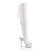 Pleaser Bota Alta DELIGHT-3019 Blanco Cuero Sintético EU-35 / US-5