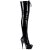 Pleaser Bota Alta DELIGHT-3023 Negro Elástico Charol Elástico EU-37 / US-7
