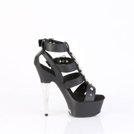 Pleaser CAPTIVA-658 Botines con Plataforma de Piel Sintética Negro EU-35 / US-5