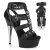 Pleaser CAPTIVA-658 Botines con Plataforma de Piel Sintética Negro EU-35 / US-5