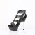 Pleaser CAPTIVA-658 Botines con Plataforma de Piel Sintética Negro EU-35 / US-5
