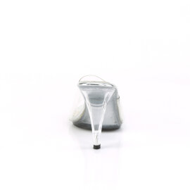 Fabulicious CARESS-401 Zuecos  Plata transparente EU-37 / US-7
