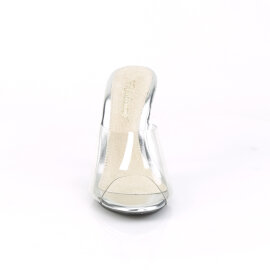 Fabulicious CARESS-401 Zuecos  Plata transparente EU-39 / US-9
