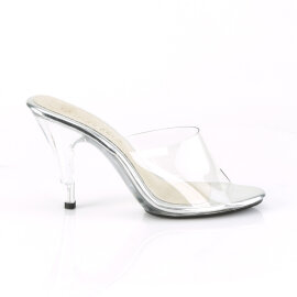 Fabulicious CARESS-401 Zuecos  Plata transparente EU-43 / US-13