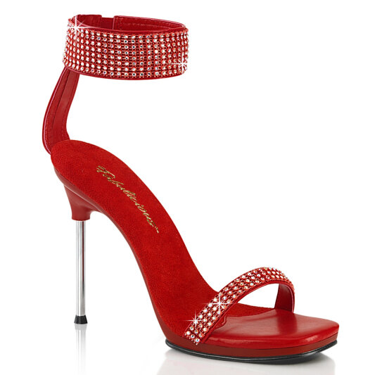 Fabulicious CHIC-40 Sandalias ecoPiel pedrería Rojo EU-40 / US-10