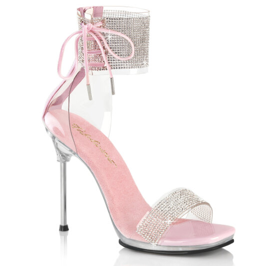 Fabulicious CHIC-47 Sandalias Plata transparente rosa pastel EU-39 / US-9