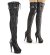 Pleaser Bota Alta DELIGHT-3025ML Cuero sintético-Malla-Encaje negro EU-35 / US-5