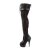 Pleaser Bota Alta DELIGHT-3025ML Cuero sintético-Malla-Encaje negro EU-35 / US-5