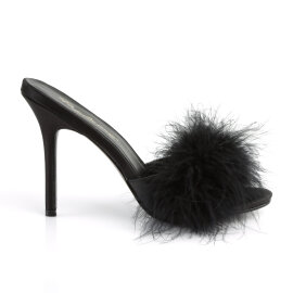 Fabulicious CLASSIQUE-01F Zuecos de Piel Sintética Negro EU-40 / US-10
