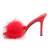 Fabulicious CLASSIQUE-01F Zuecos de Piel Sintética Rojo EU-41 / US-11