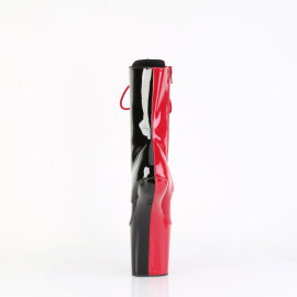 Pleaser CRAZE-1040TT Botas hasta la rodilla con Plataforma Charol Negro Rojo EU-38 / US-8