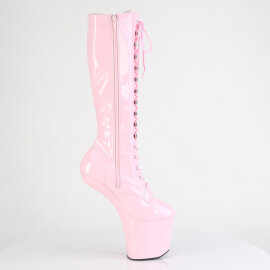 Pleaser CRAZE-2023 Botas hasta la rodilla con Plataforma Charol rosa EU-39 / US-9