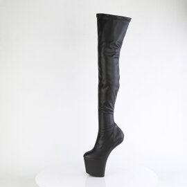 Pleaser CRAZE-3000 Botas por encima de la rodilla con Plataforma Piel Sintética Negro EU-36 / US-6