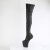 Pleaser CRAZE-3000 Botas por encima de la rodilla con Plataforma de Piel Sintética Negro EU-38 / US-8