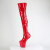 Pleaser CRAZE-3000 Botas por encima de la rodilla con Plataforma Charol Rojo EU-39 / US-9