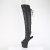 Pleaser CRAZE-3019 Botas por encima de la rodilla con Plataforma de Piel Sintética Negro EU-39 / US-9