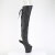 Pleaser CRAZE-3019 Botas por encima de la rodilla con Plataforma de Piel Sintética Negro EU-39 / US-9