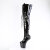 Pleaser CRAZE-3023 Botas por encima de la rodilla con Plataforma Charol Negro EU-37 / US-7
