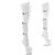 Pleaser CRAZE-3028 Botas por encima de la rodilla con Plataforma Charol Blanco EU-37 / US-7