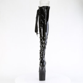 Pleaser CRAZE-3050 Botas por encima de la rodilla con Plataforma Charol Negro EU-37 / US-7