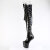 Pleaser CRAZE-3050 Botas por encima de la rodilla con Plataforma Charol Negro EU-37 / US-7