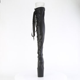 Pleaser CRAZE-3050 Botas por encima de la rodilla con Plataforma de Piel Sintética Negro EU-38 / US-8