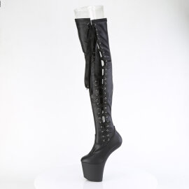 Pleaser CRAZE-3050 Botas por encima de la rodilla con Plataforma Piel Sintética Negro EU-40 / US-10