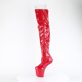 Pleaser CRAZE-3050 Botas por encima de la rodilla con Plataforma Charol Rojo EU-38 / US-8
