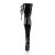Pleaser Bota Alta DELIGHT-3050 Negro Elástico Charol EU-40 / US-10