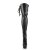 Pleaser Bota Alta DELIGHT-3050 Negro Elástico  Cuero Sintético EU-40 / US-10