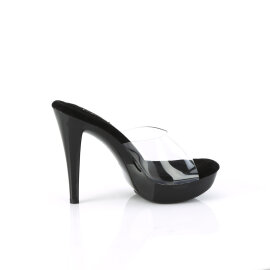 Fabulicious COCKTAIL-501 Zuecos con Plataforma Negro Tono Claro EU-35 / US-5