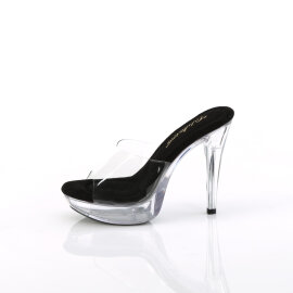 Fabulicious COCKTAIL-501 Zuecos con Plataforma Negro transparente EU-40 / US-10