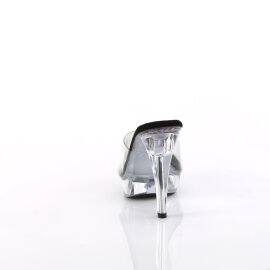 Fabulicious COCKTAIL-501 Zuecos con Plataforma Negro transparente EU-40 / US-10