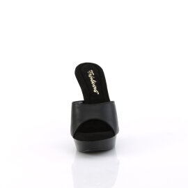 Fabulicious COCKTAIL-501L Zuecos Plataforma cuero Negro...