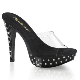 Fabulicious COCKTAIL-501SDT Zuecos con Plataforma Negro Tono Claro EU-38 / US-8