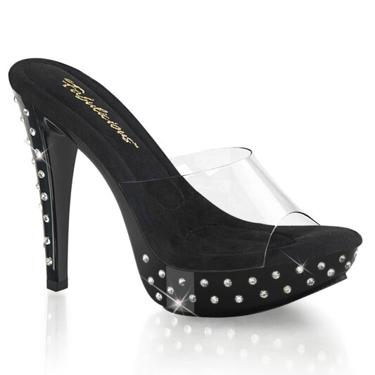 Fabulicious COCKTAIL-501SDT Zuecos con Plataforma Negro Tono Claro EU-39 / US-9