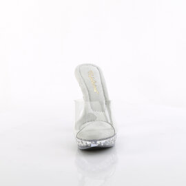 Fabulicious COCKTAIL-501SDT Zuecos con Plataforma Transparente EU-38 / US-8