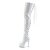 Pleaser Bota Alta DELIGHT-3063 Blanco Elástico Charol EU-35 / US-5