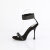 Fabulicious CUPID-440 Sandalias pedrería efecto Piel Negro EU-38 / US-8