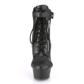 Pleaser Botín DELIGHT-600-05 Negro Cuero Sintético EU-35 / US-5