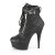 Pleaser Botín DELIGHT-600-05 Negro Cuero Sintético EU-35 / US-5