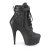 Pleaser Botín DELIGHT-600-05 Negro Cuero Sintético EU-35 / US-5