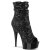Pleaser DELIGHT-1008SQ Botines Plataforma lentejuelas Negro EU-37 / US-7