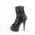 Pleaser DELIGHT-1008SQ Botines Plataforma lentejuelas Negro EU-37 / US-7