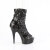 Pleaser DELIGHT-1008SQ Botines Plataforma lentejuelas Negro EU-37 / US-7